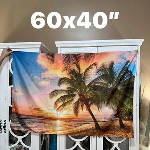 New sunrise sunset beach tapestry